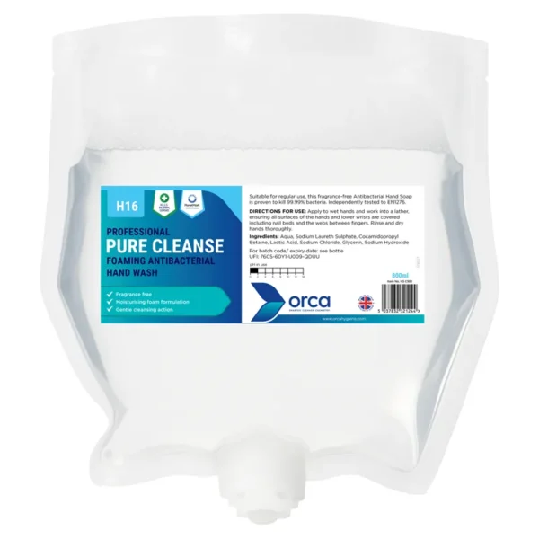 H16 Pure Cleanse Antibacterial foaming hand wash 800ml